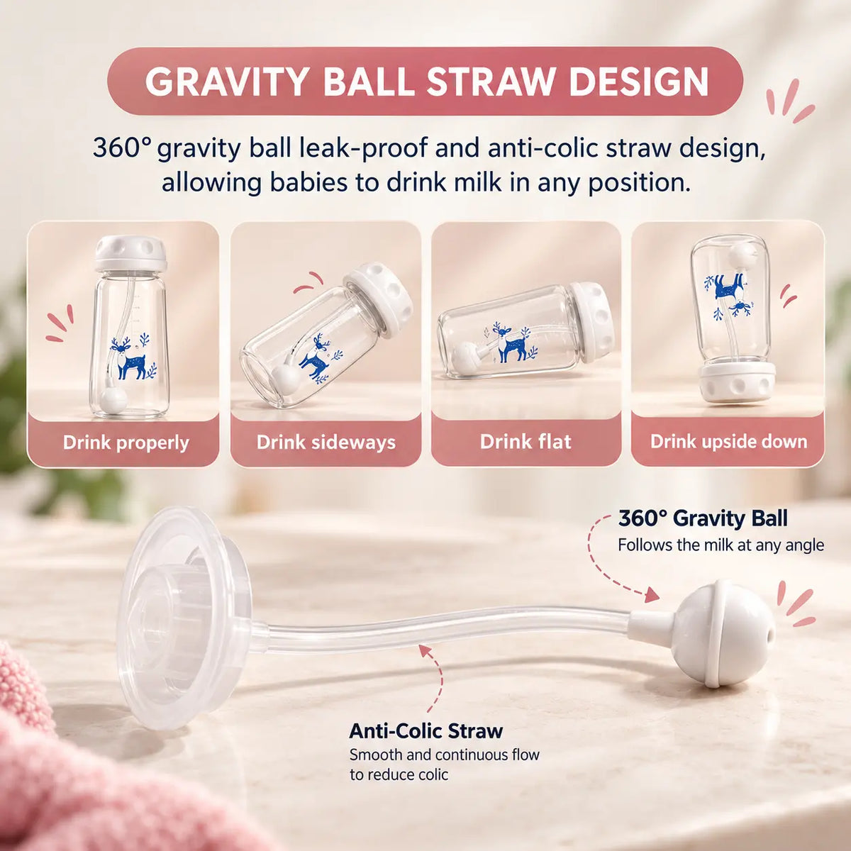 NurtSip™ FreeFlow Baby Bottle